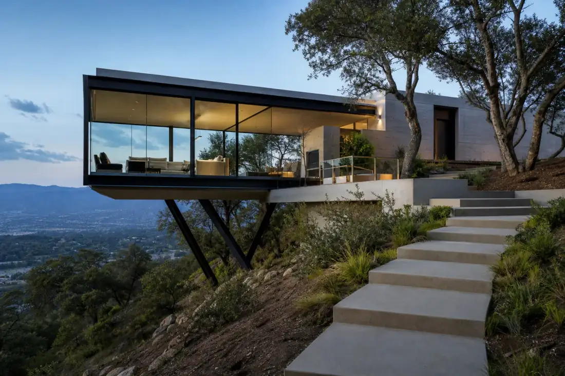 Architect — distinctive modern residence facade